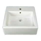 Patricia Square Vessel Sink in White