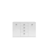 Manhattan Small 2 Door / 4 Drawer Sideboard in White Gloss