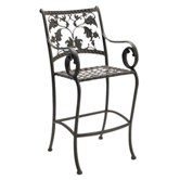 Old Gate Stationary Bar Stool with Loose Cushion