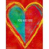 "You Are Here" Hand Embellished Canvas Art