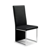 Tempo Black Faux Cuir Dining Chair