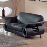 Clark Leather Loveseat