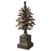 Suzuha Finial Statues in Antiqued