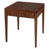 Eli Game Table in Hand Painted Rich Honey Toned Zebra