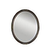 Newport Oval Beveled Mirror in Bronze