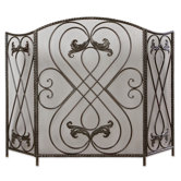 Effie 3 Panel Metal Fireplace Screen