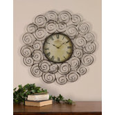 Sassetta Clock in Antique Silver Leaf