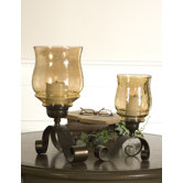 Joselyn Iron and Glass Hurricane (Set of 2)