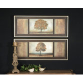 Elusive Treescape Wall Art in Hand Applied Brushstroke (Set of 2)