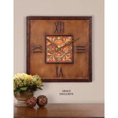 Scordia Clock in Light Chestnut Wash