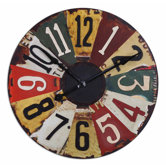 Vintage License Plates Clock
