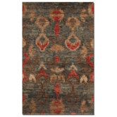 Java Aged Charcoal Ikat Rug