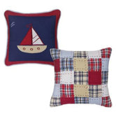 Boys Stripes and Plaids Set of Two Decorative Pillows
