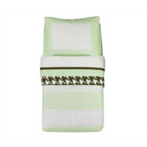 Metro Lime, White and Chocolate Toddler Bedding Collection