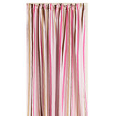 Mod Dots and Stripes Curtain Panel in Pink and Chocolate