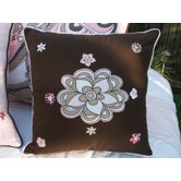 Retro Flower Embroidered Cushion