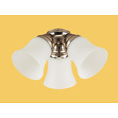 Design and Combine Three Light Ceiling Fan Fitter in Brushed Aluminium