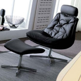 Daya Leather Chair and Ottoman