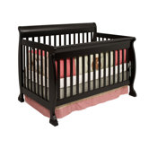 Kalani 4 in 1 Convertible Crib with Toddler Rail in Ebony
