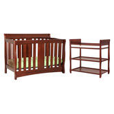 Rowan Two Piece Crib Set in Cherrywood
