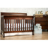 Kalani 4 in 1 Convertible Crib with Toddler Rail in Espresso