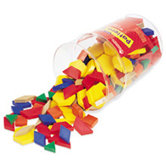Pattern Blocks Plastic 1cm 250/pk
