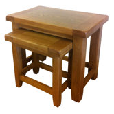 Sandown Nesting Table in Rustic Oak