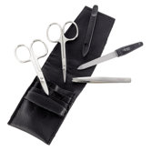 5-tlg. Manik&uuml;r-Etui "Alpen" in Schwarz
