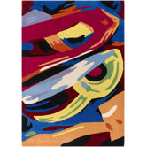 Cow Parade Red/Orange Novelty Rug