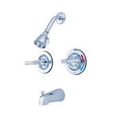 Milano Diverter Tub and Shower Faucet with Magellen Lever Handles