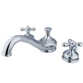 Double Handle Deck Mount Roman Tub Faucet Trim Metal Cross Handle