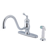 Heritage One Handle Centerset Kitchen Faucet with Buckingham Lever Handle
