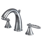 Widespread Bathroom Faucet with Double Cross Handles