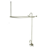 Vintage Volume Control Tub and Shower Faucets with Porcelain Lever Handles