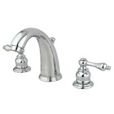 Widespread Bathroom Faucet with Double Metal Lever Handles