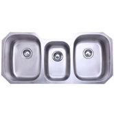 Rancho Undermount Offset Triple Bowl Kitchen Sink
