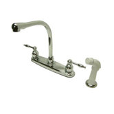 Denver Double Handle Centerset Kitchen Faucet with Knight Lever Handles