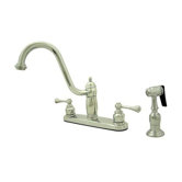 Heritage Double Handle Centerset Kitchen Faucet with Buckingham Lever Handles