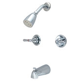 Diverter Tub and Shower Faucet with Modern Lever Handles