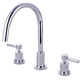 Double Handle Widespread Kitchen Faucet with Lever Handle