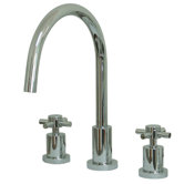 Double Handle Widespread Kitchen Faucet with Cross Handle