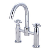Two Handle Deck-Mount Diverter Tub and Shower Faucet