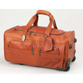 22" Leather 2-Wheeled Carry-On Duffel