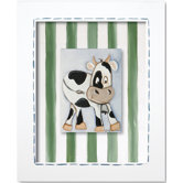 Western Cow Framed Giclee Wall Art