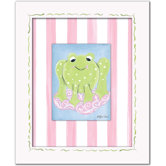 Frogs Girl Frog Framed Giclee Wall Art