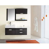 Alica Single 51" Bathroom Vanity Set in Espresso