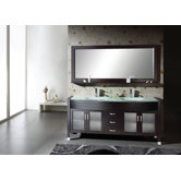 Ava 63" Double Bathroom Vanity Set in Espresso