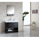 Gloria Single 36" Bathroom Vanity Set in Espresso