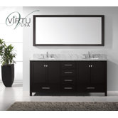 Caroline Avenue Double Sink 72" Bathroom Vanity