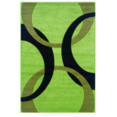 Corfu Lime/Black Kids Rug
